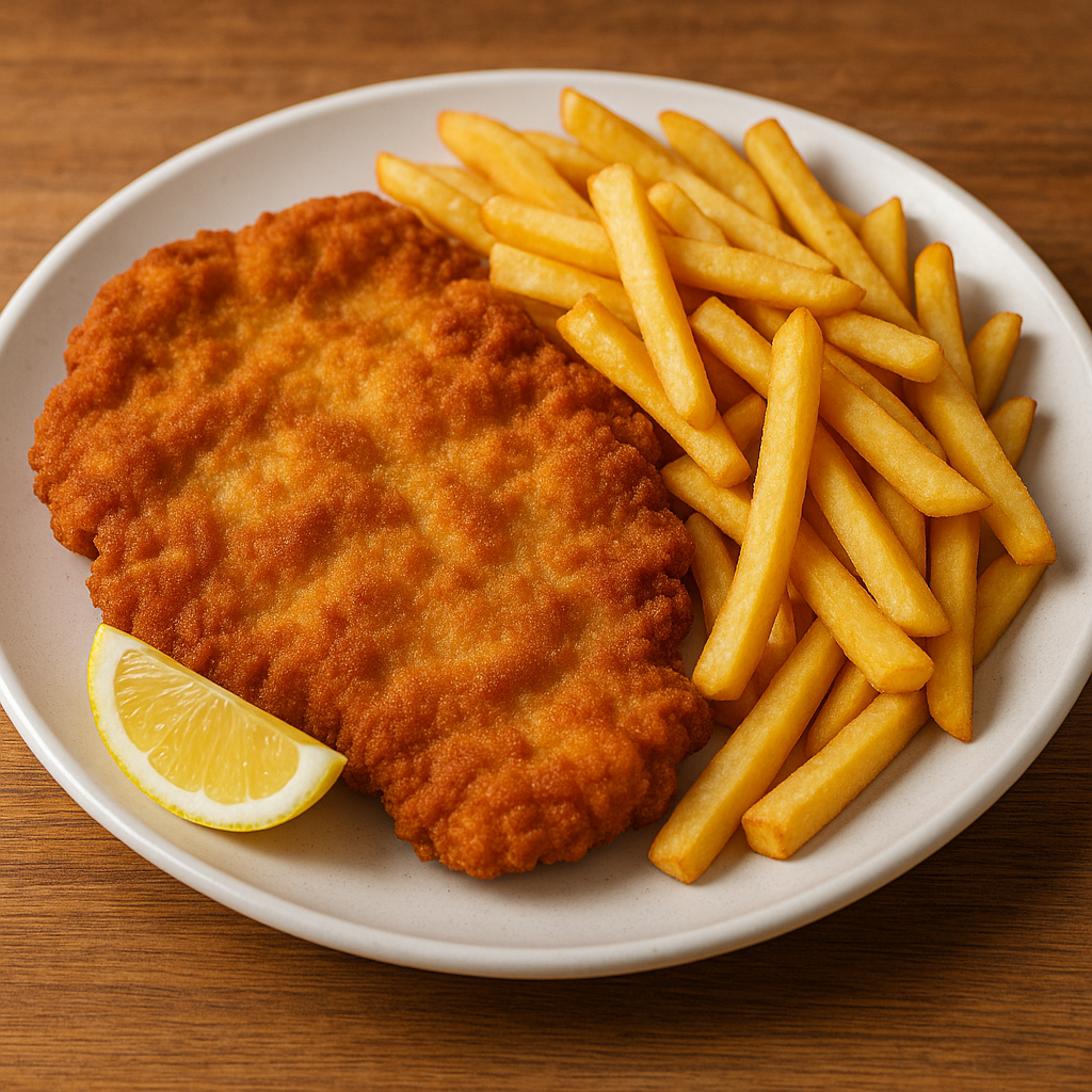 Image for recipe: Classic Viennese Schnitzel with Fries
