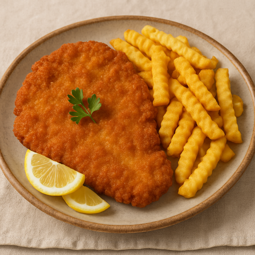 Classic Viennese Schnitzel with Fries