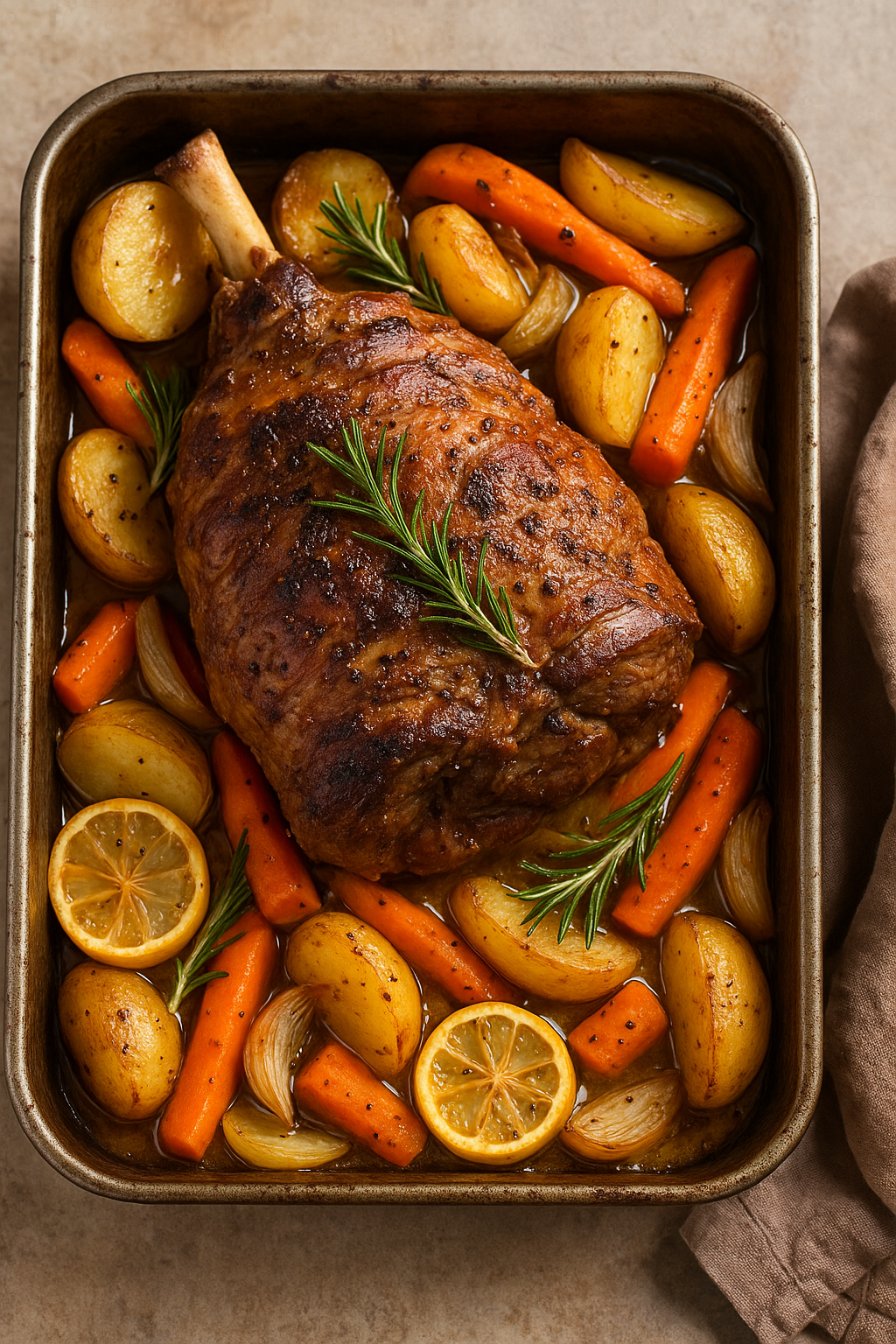 Image for recipe: 🥘 Roasted Lamb with Vegetables