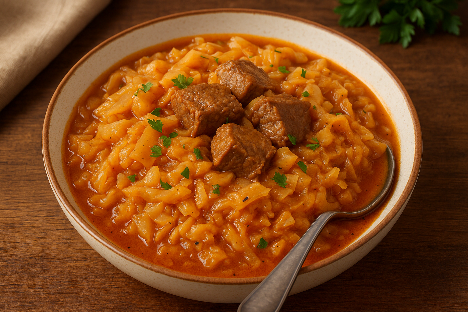 🥬🥩 Sweet Cabbage Stew with Beef – A Comfort Classic