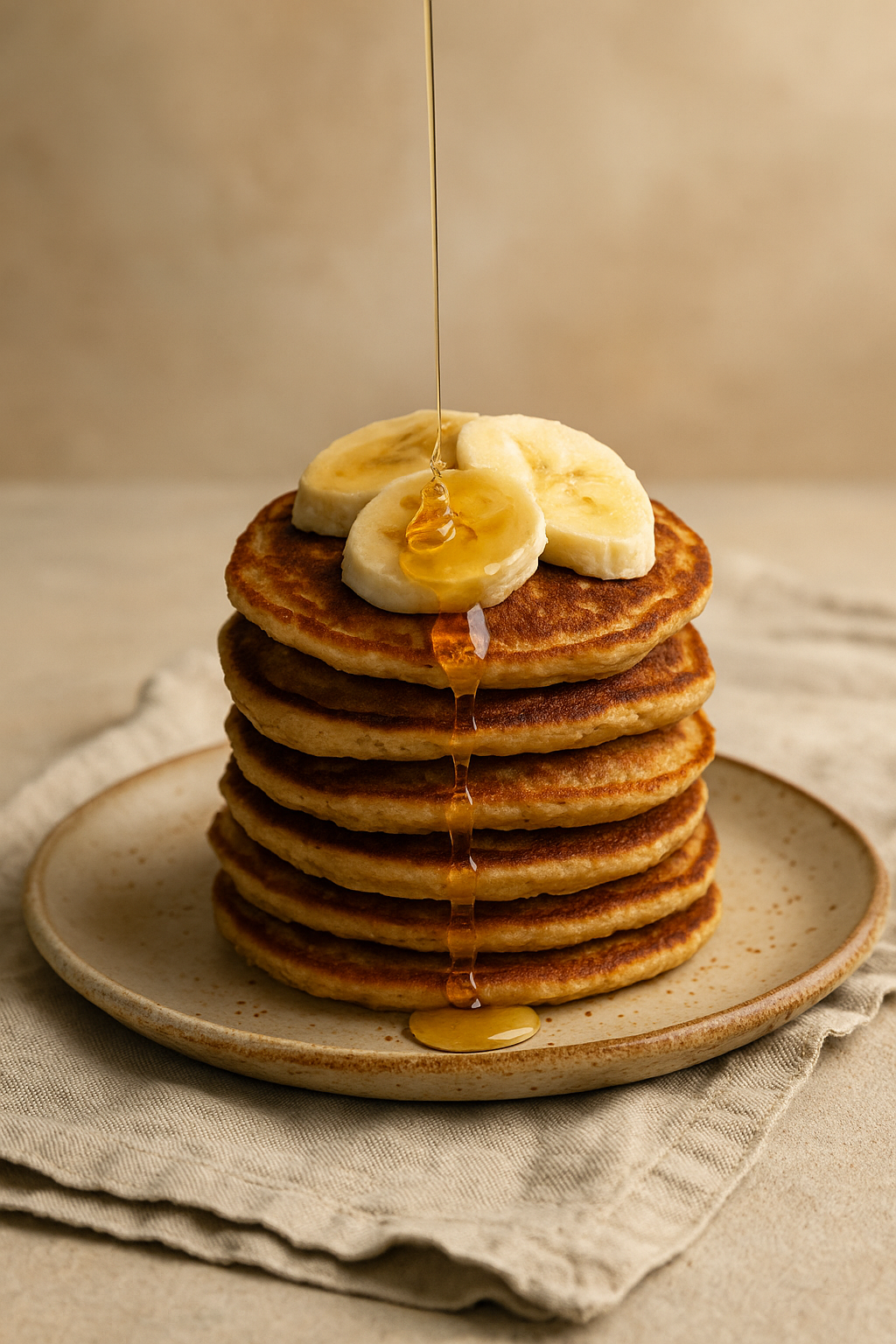 🍌 Fluffy Banana Oat Pancakes