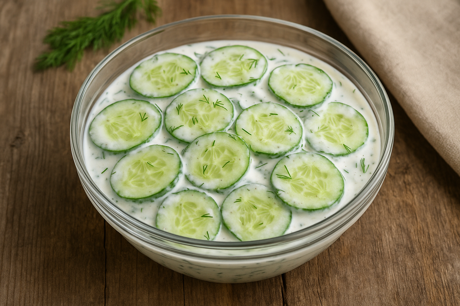 🥒🍋 Grandma’s Cucumber Salad with Garlic Yogurt (Cool, Creamy, Balkan-Style Crunch)