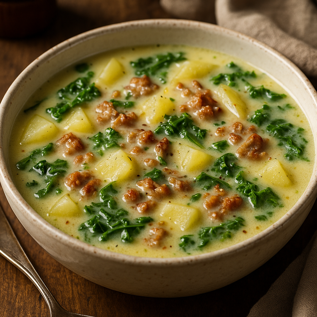 🥔🥬 Grandma’s Creamy Tuscan Soup (Bold, Hearty, and Spoon-Licking Good)