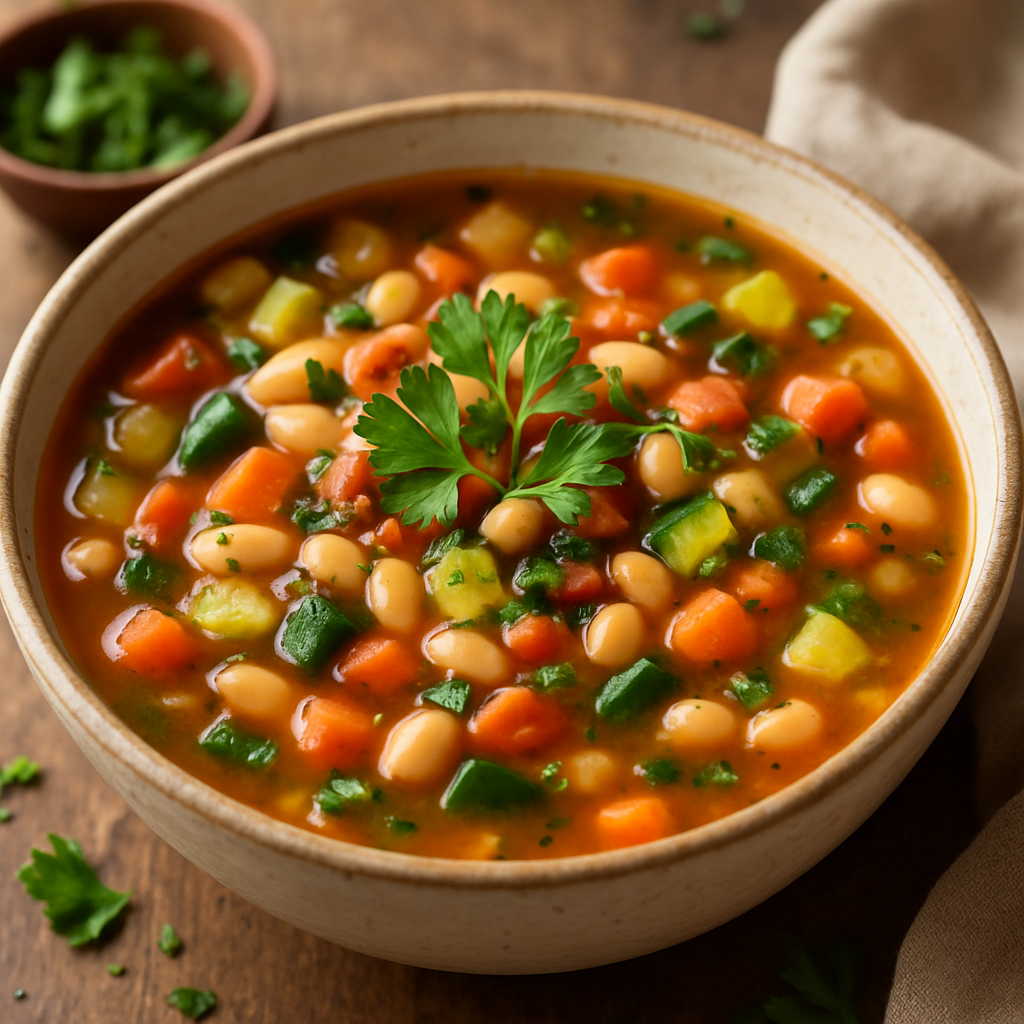 🥕🫘 Grandma’s Summer Minestrone (Hearty, Herby & Full of Garden Goodness)