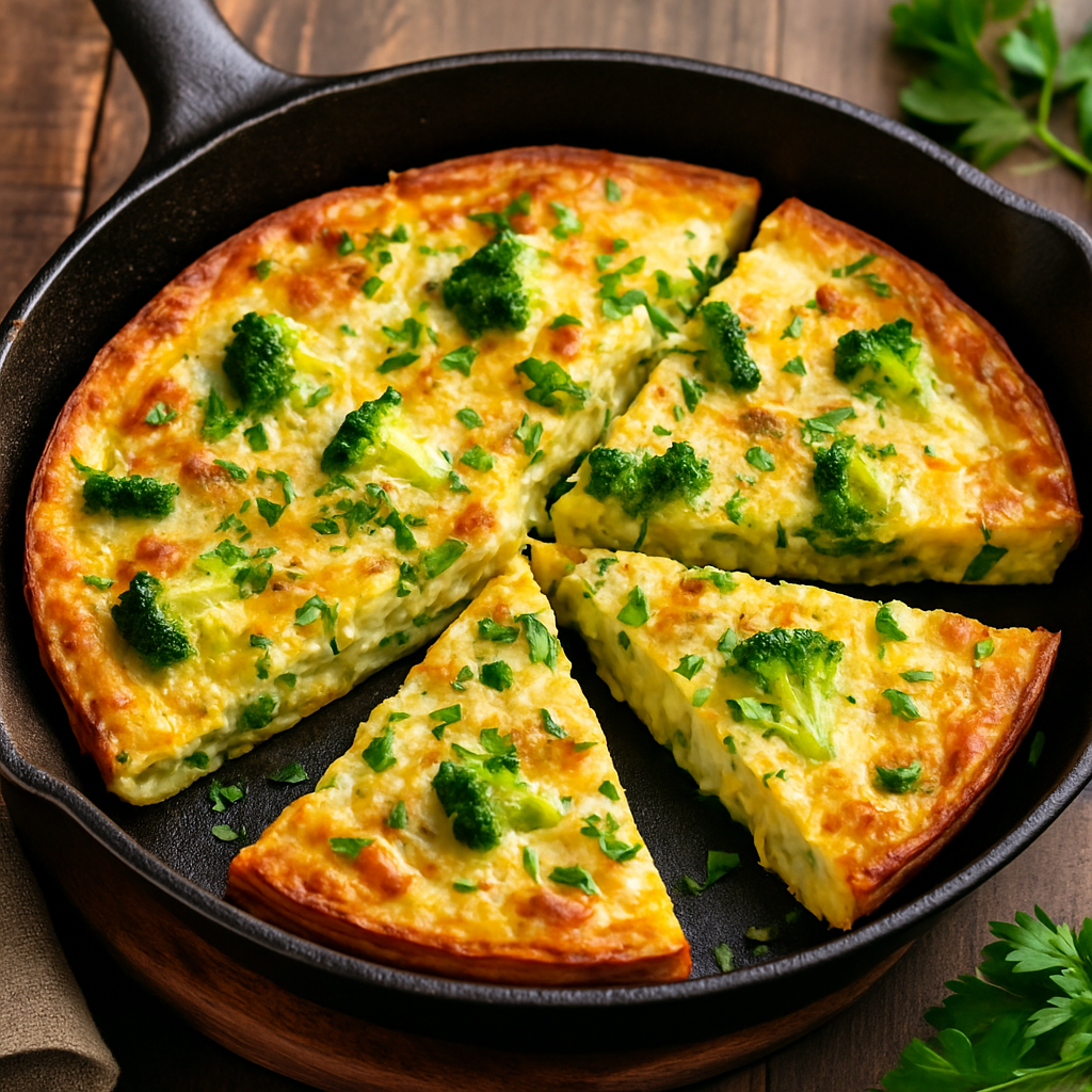 🥚🥦 Grandma’s Veggie Frittata (Fluffy, Herby, and Done in One Pan)