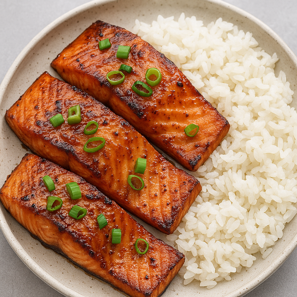 Soy Glazed 🐟 Miso Salmon