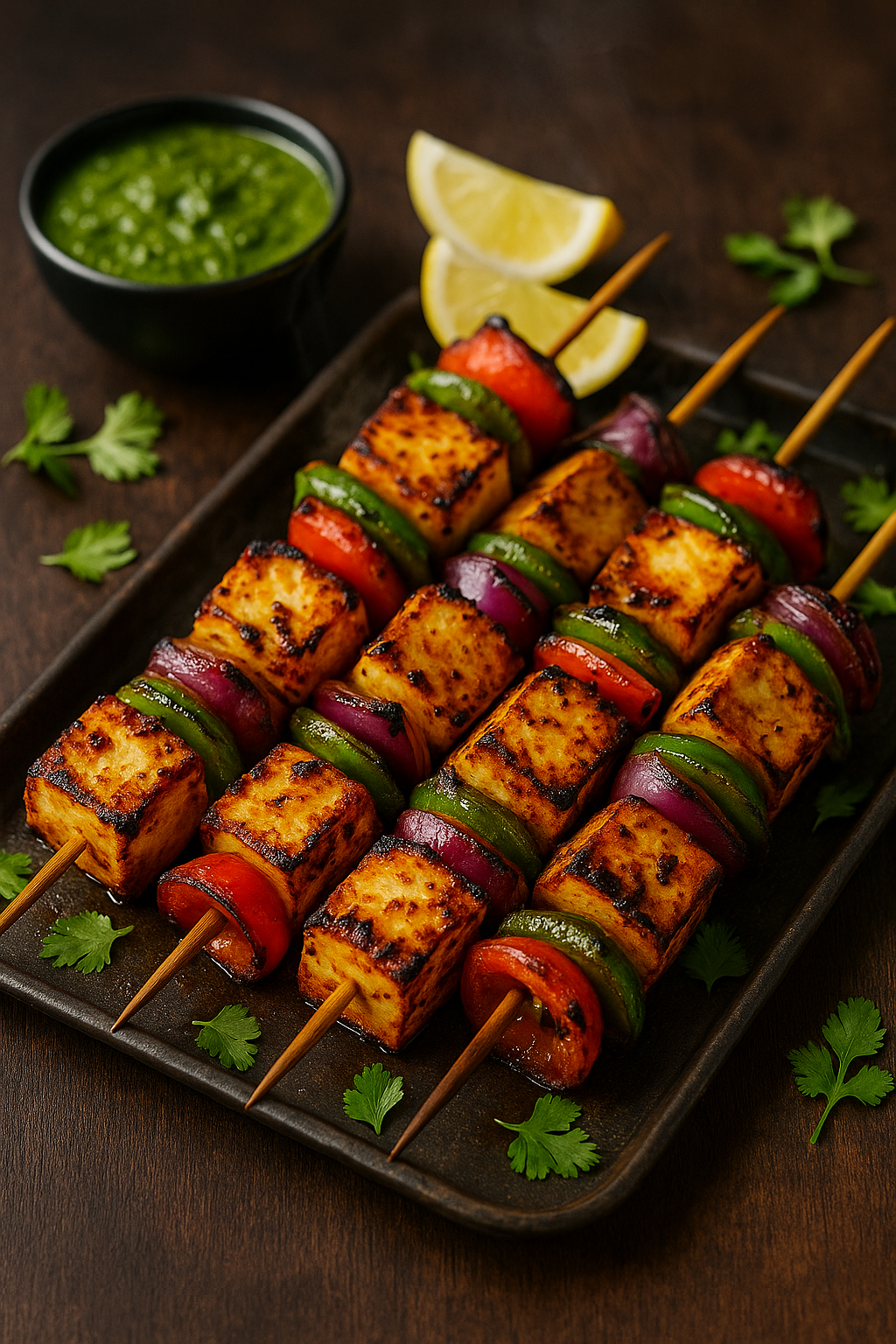 Image for recipe: Paneer Tikka 🍢 Skewers