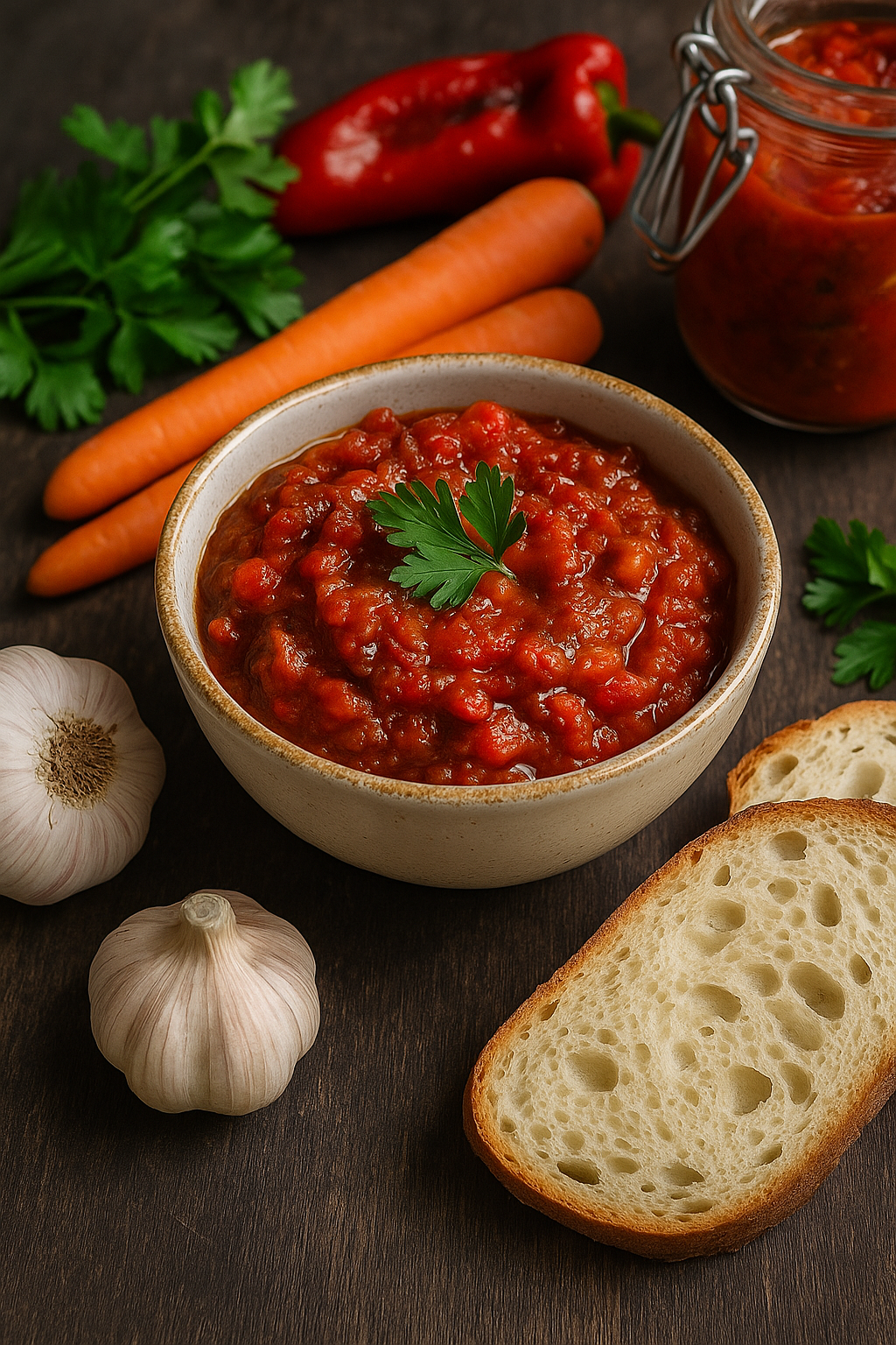 Lutenitsa 🍅 Bulgarian Pepper–Tomato Relish 🇧🇬 (Ljutenica)