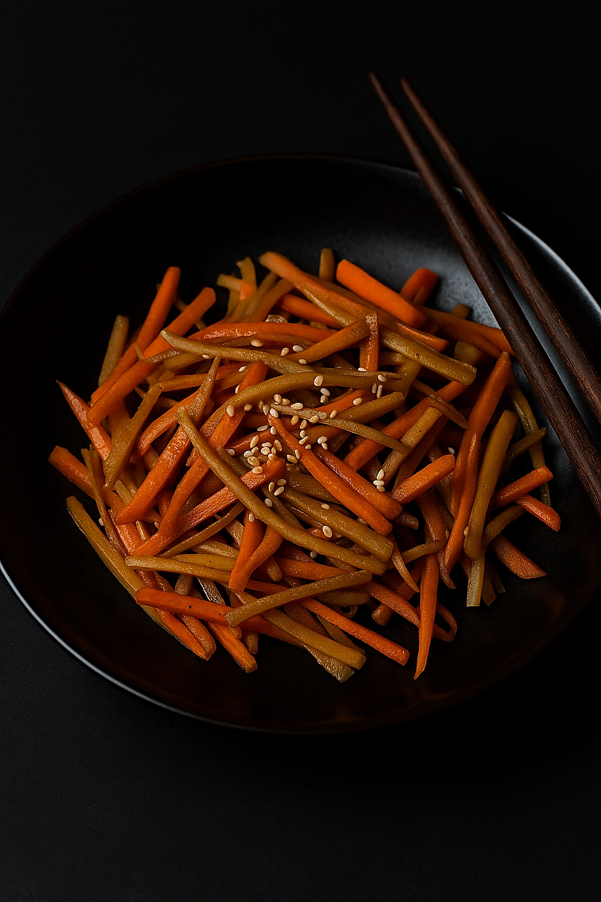 Kinpira Gobo (Stir-Fried Burdock & Carrot) 🥕 Japanese Fasting 🇯🇵