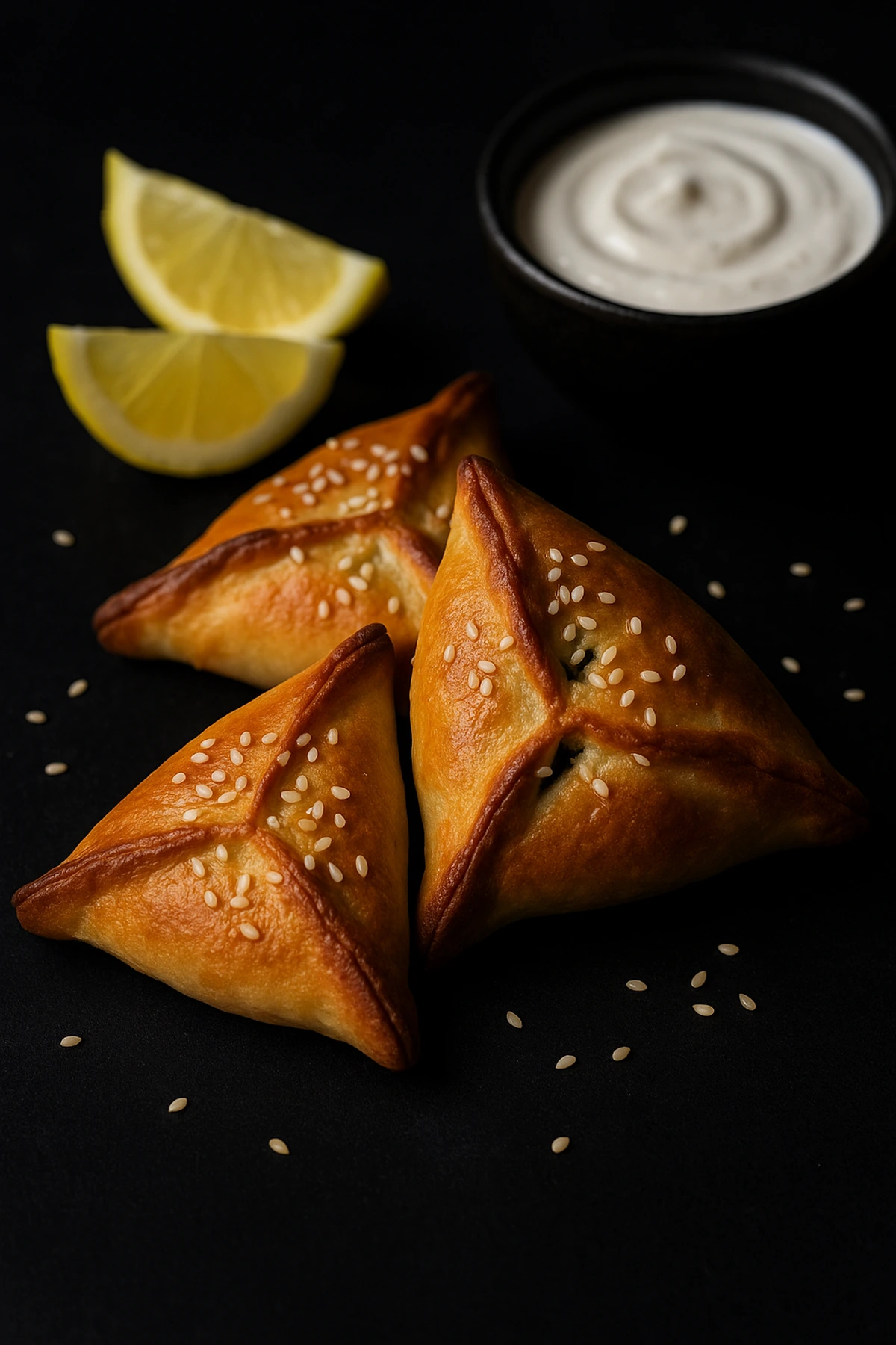 Golden Spinach Fatayer 🥟 🇱🇧