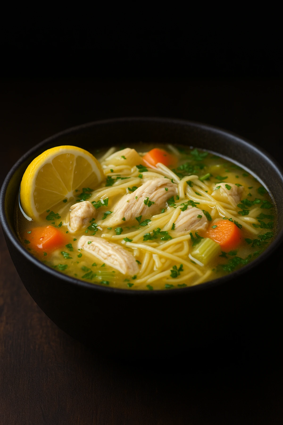 Lemon Chicken Vermicelli Soup 🍋