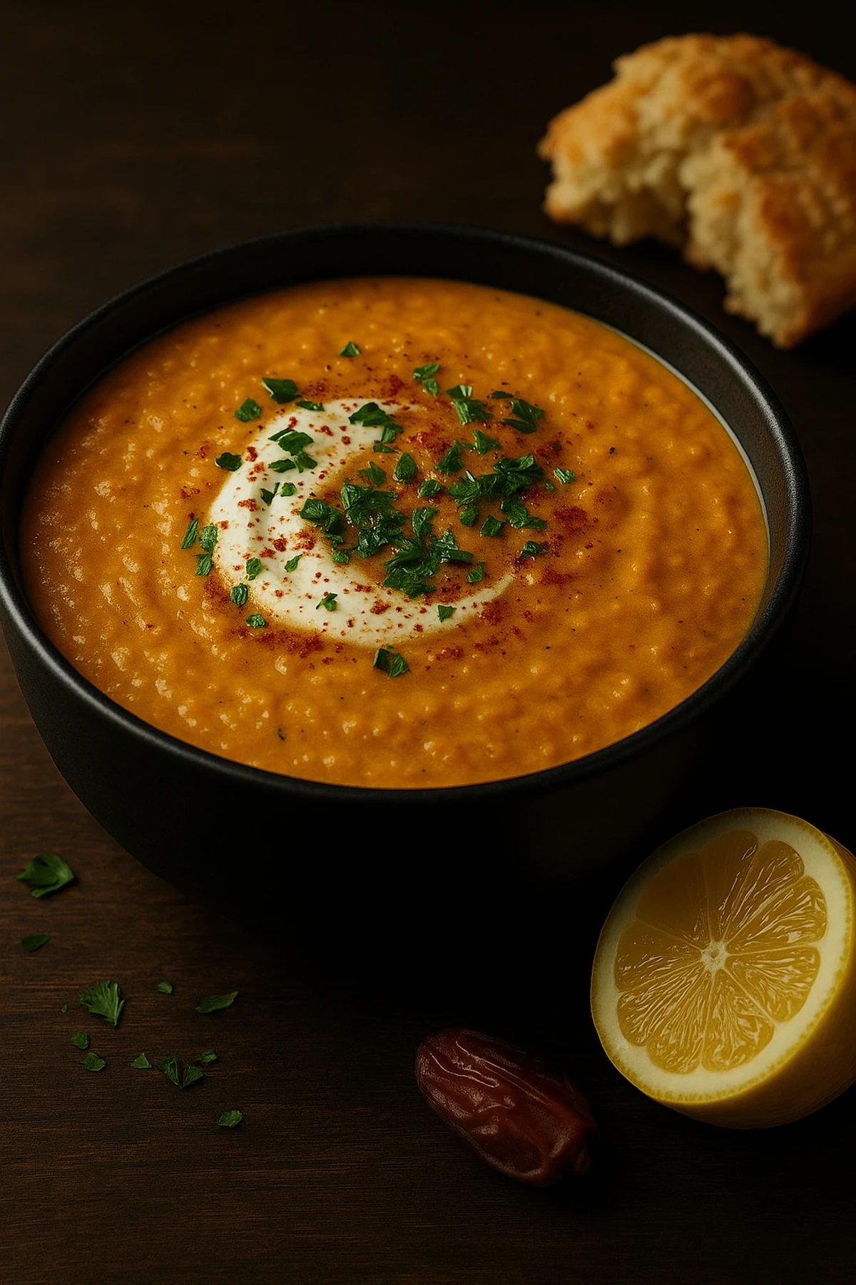 Creamy Red Lentil Soup with Lemon 🍋🇱🇧