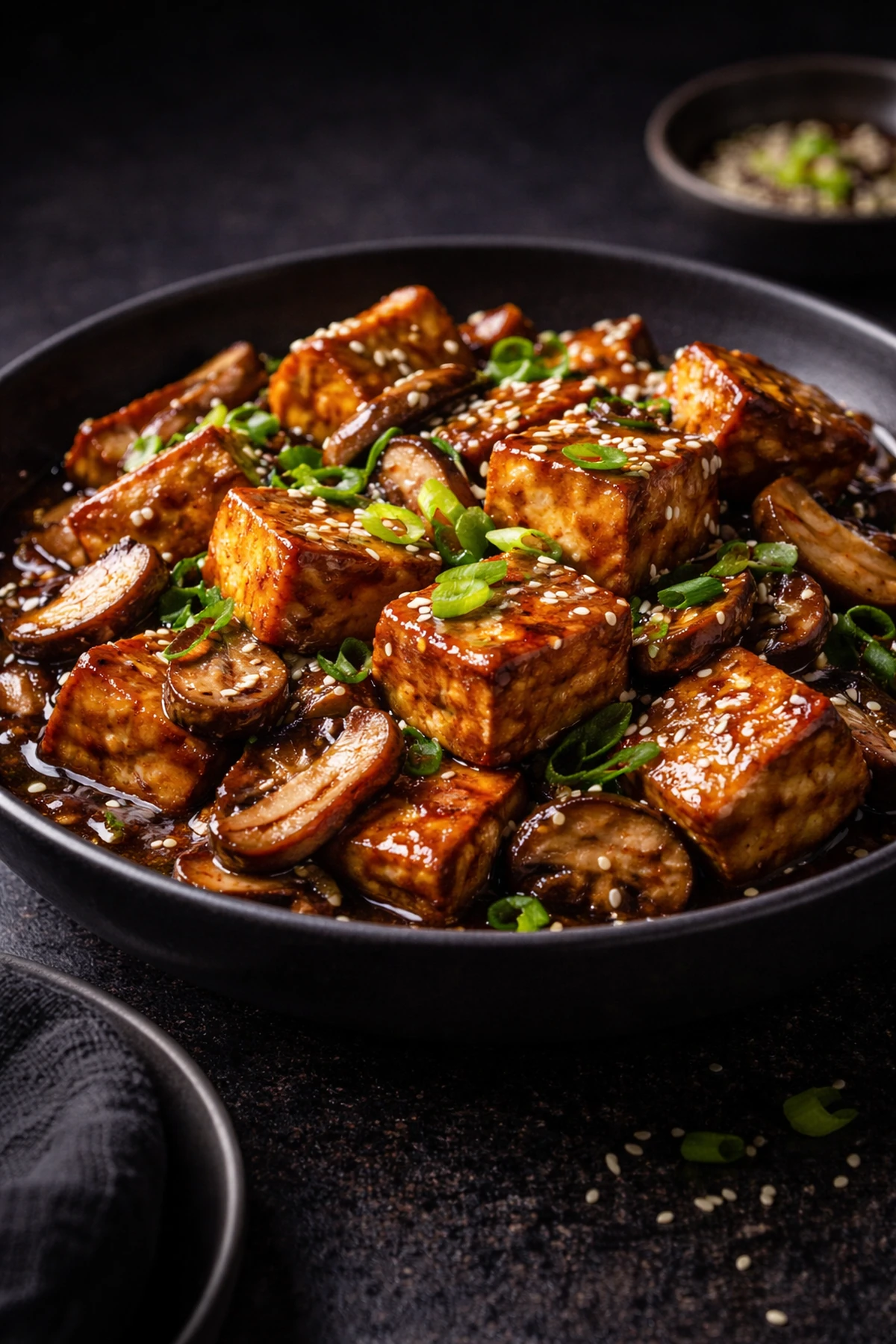 Soy Braised Tofu and Mushrooms 🍲🇰🇷