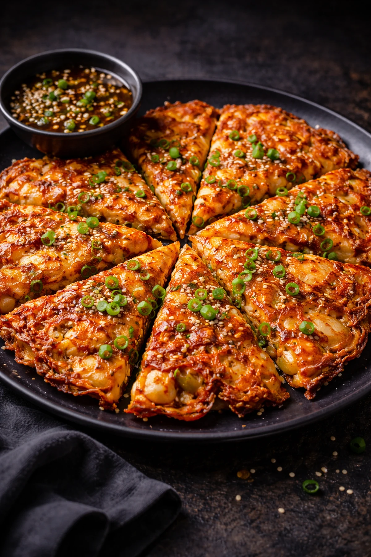 Crispy Kimchi Scallion Pancake 🥞🇰🇷