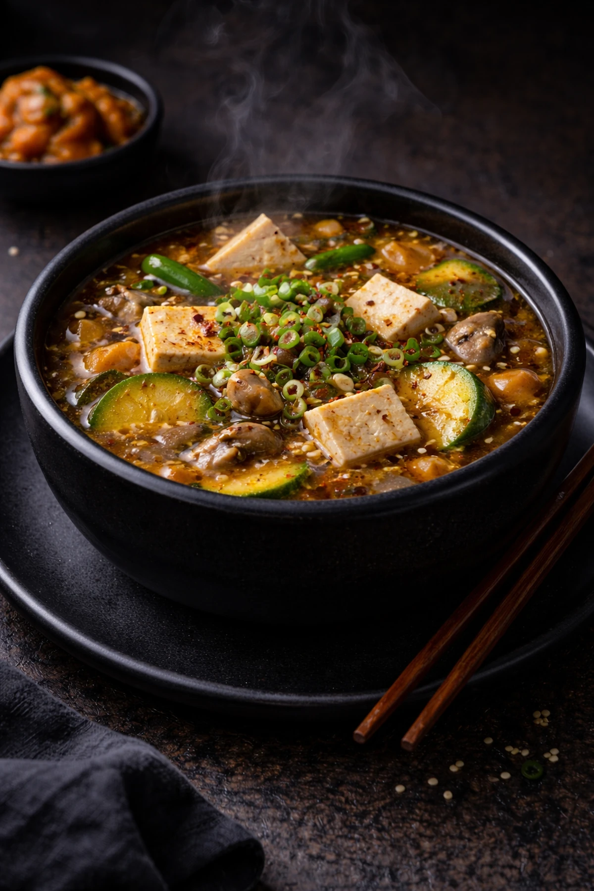 Doenjang Jjigae with Tofu and Zucchini 🍲🇰🇷