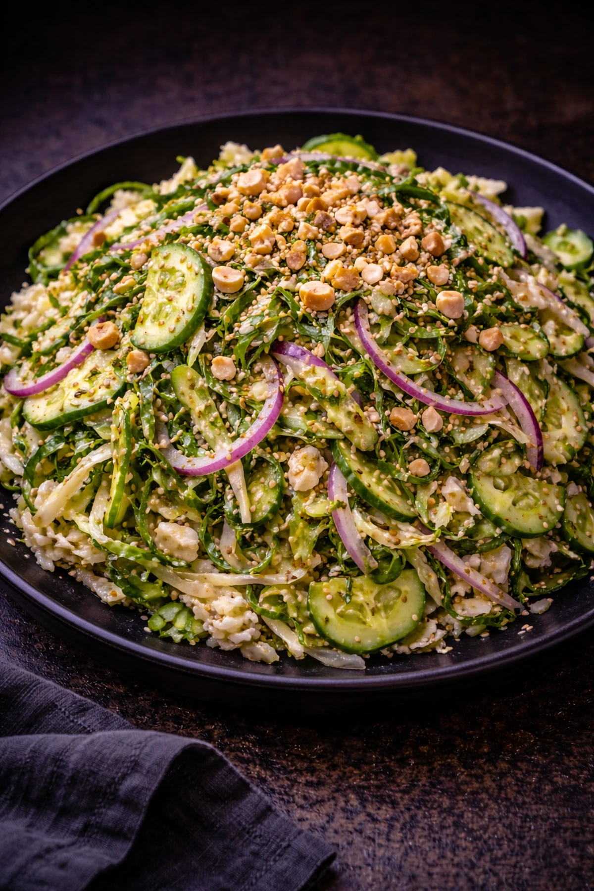 Perilla Cabbage Ssam Salad with Doenjang Sesame Dressing 🥗🇰🇷