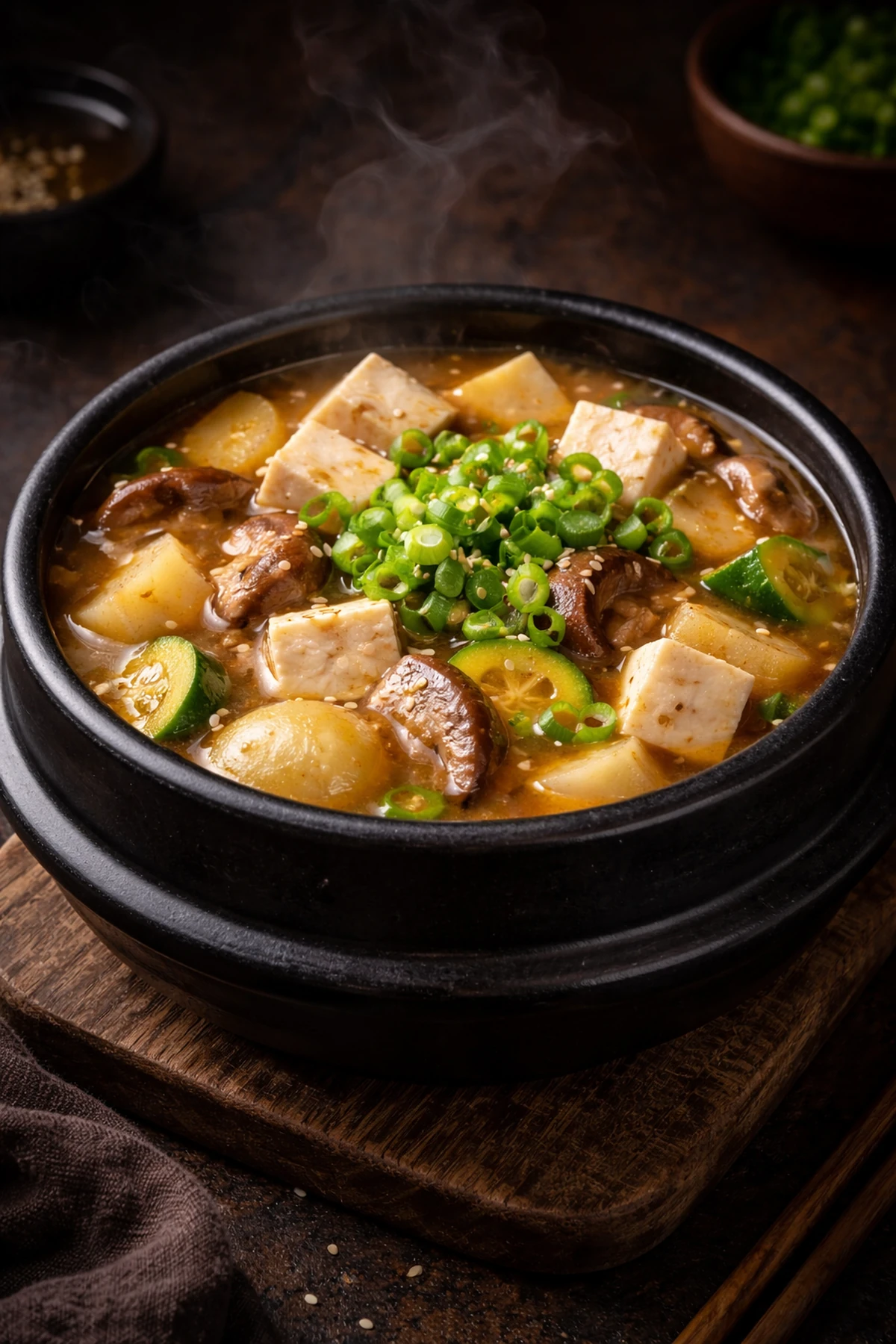 Doenjang Jjigae Korean Soybean Paste Stew 🍲🫘