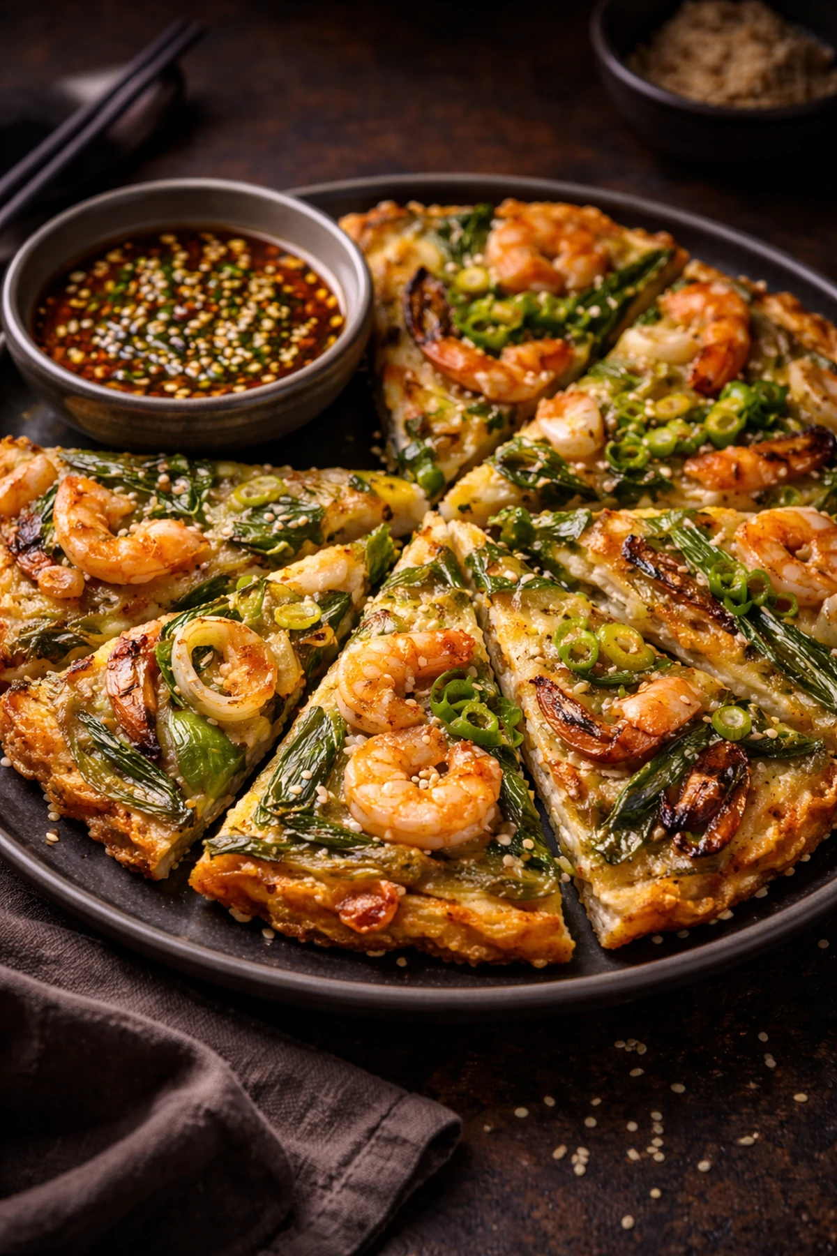 Haemul Pajeon Korean Seafood Scallion Pancake 🥢🦐
