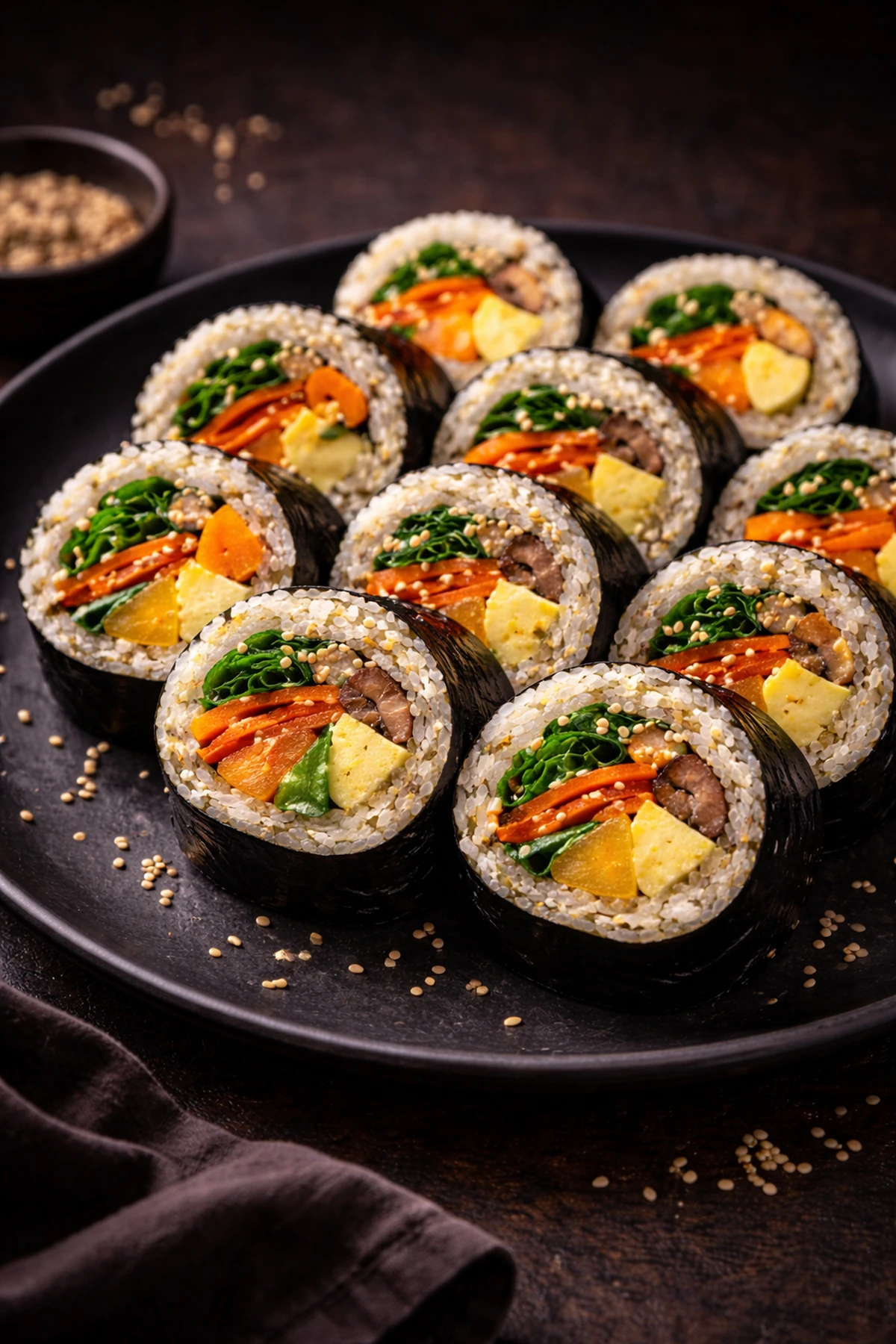 Vegetable Gimbap Korean Seaweed Rice Rolls 🍙🥢
