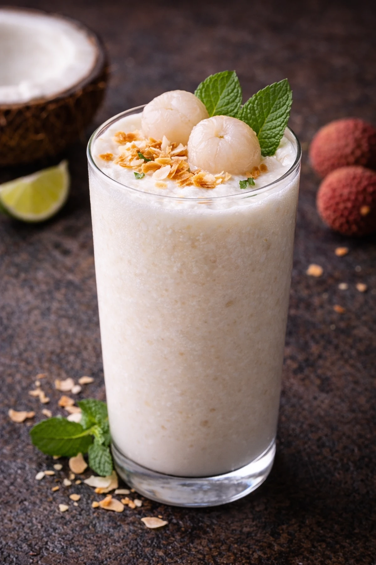 Thai Coconut Lychee Smoothie 🥥🍈