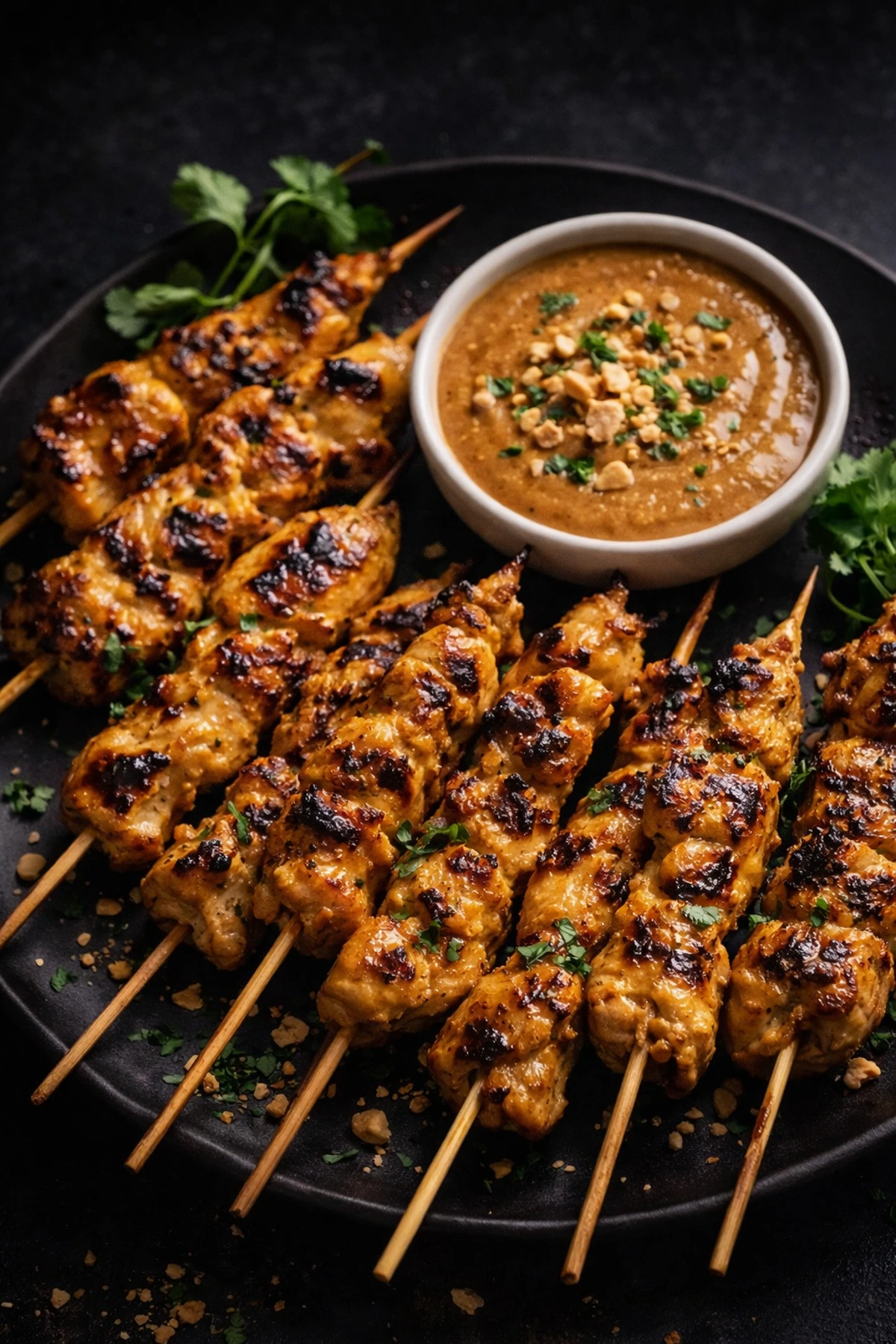 Thai Chicken Satay Skewers with Peanut Sauce 🍢🥜