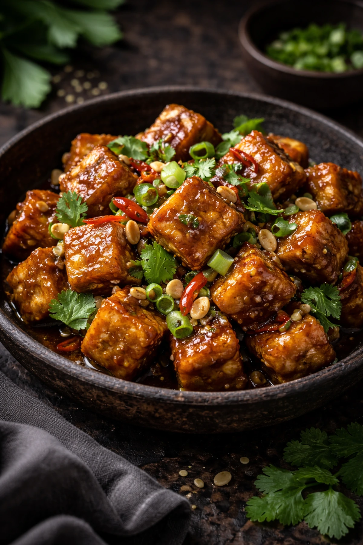 Thai Crispy Tofu with Tamarind Glaze 🌶️🍛
