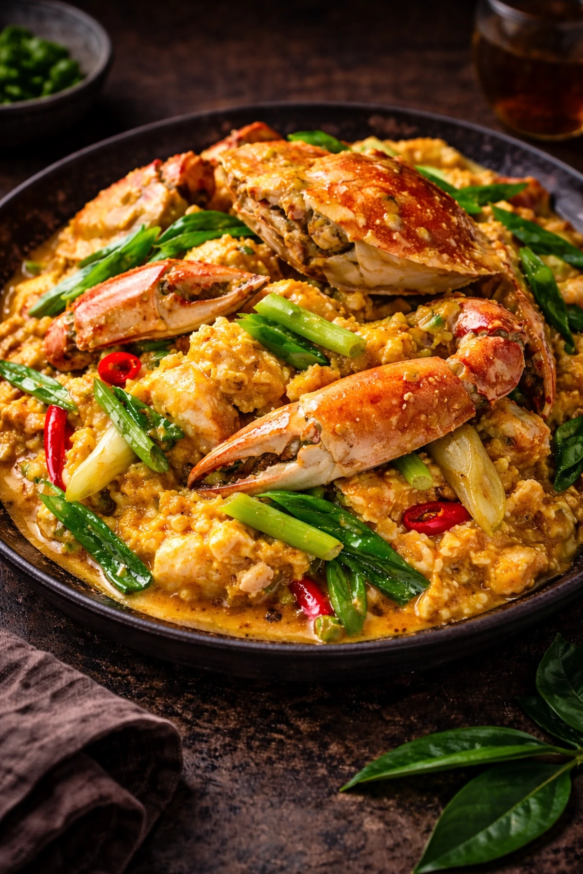 Thai Stir Fried Crab with Yellow Curry Poo Pad Pong Kari 🦀🌕
