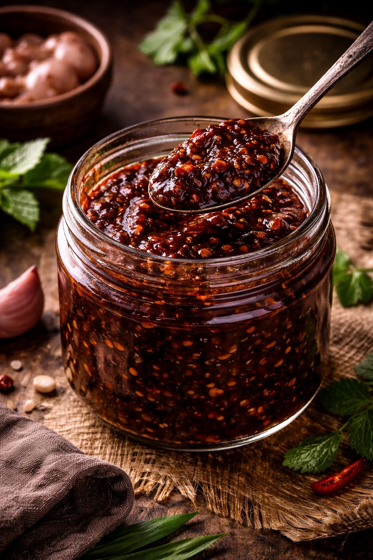 Thai Roasted Chili Jam Nam Prik Pao 🌶️🫙