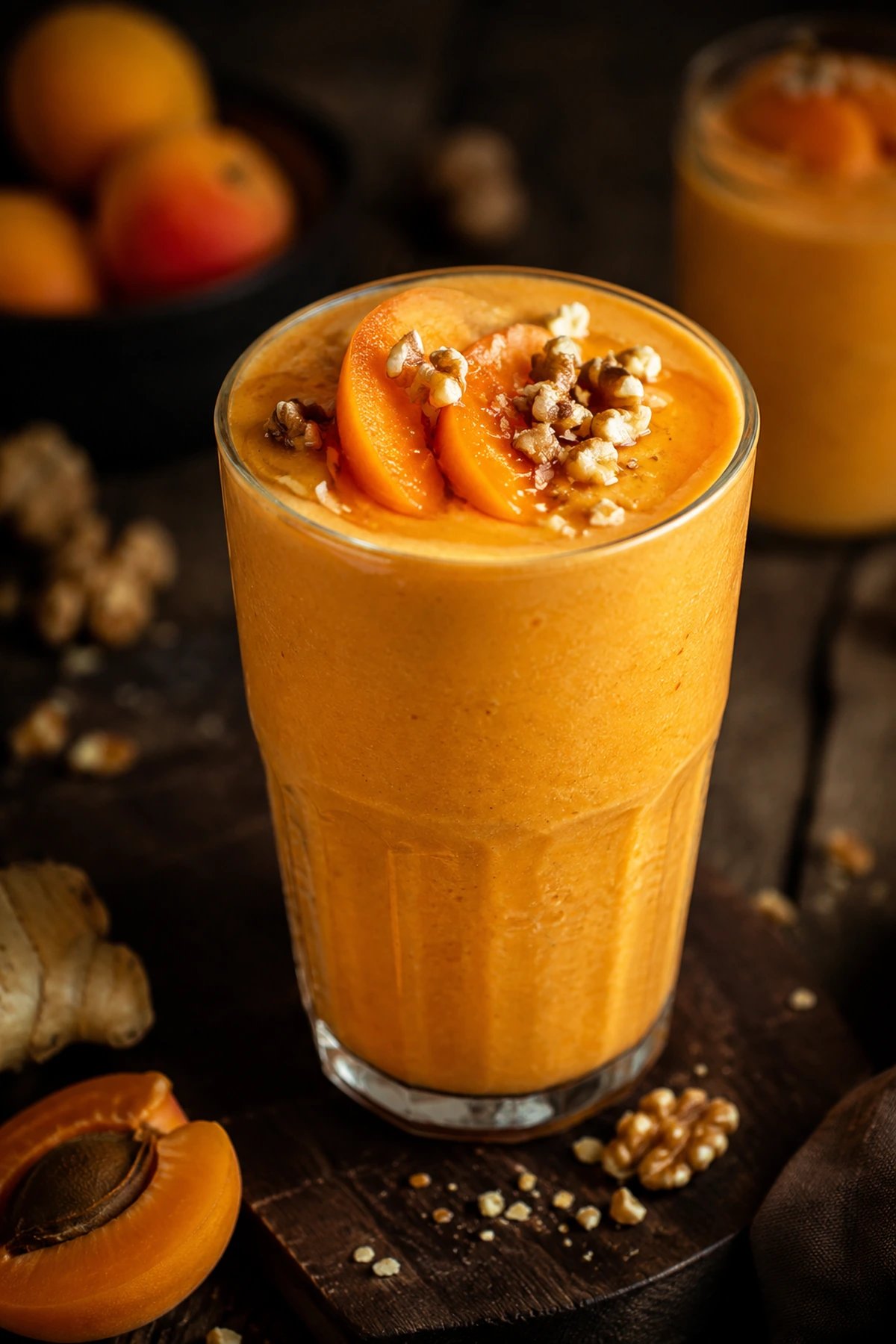 Balkan Apricot Carrot Kefir Smoothie with Honey Ginger 🥕✨