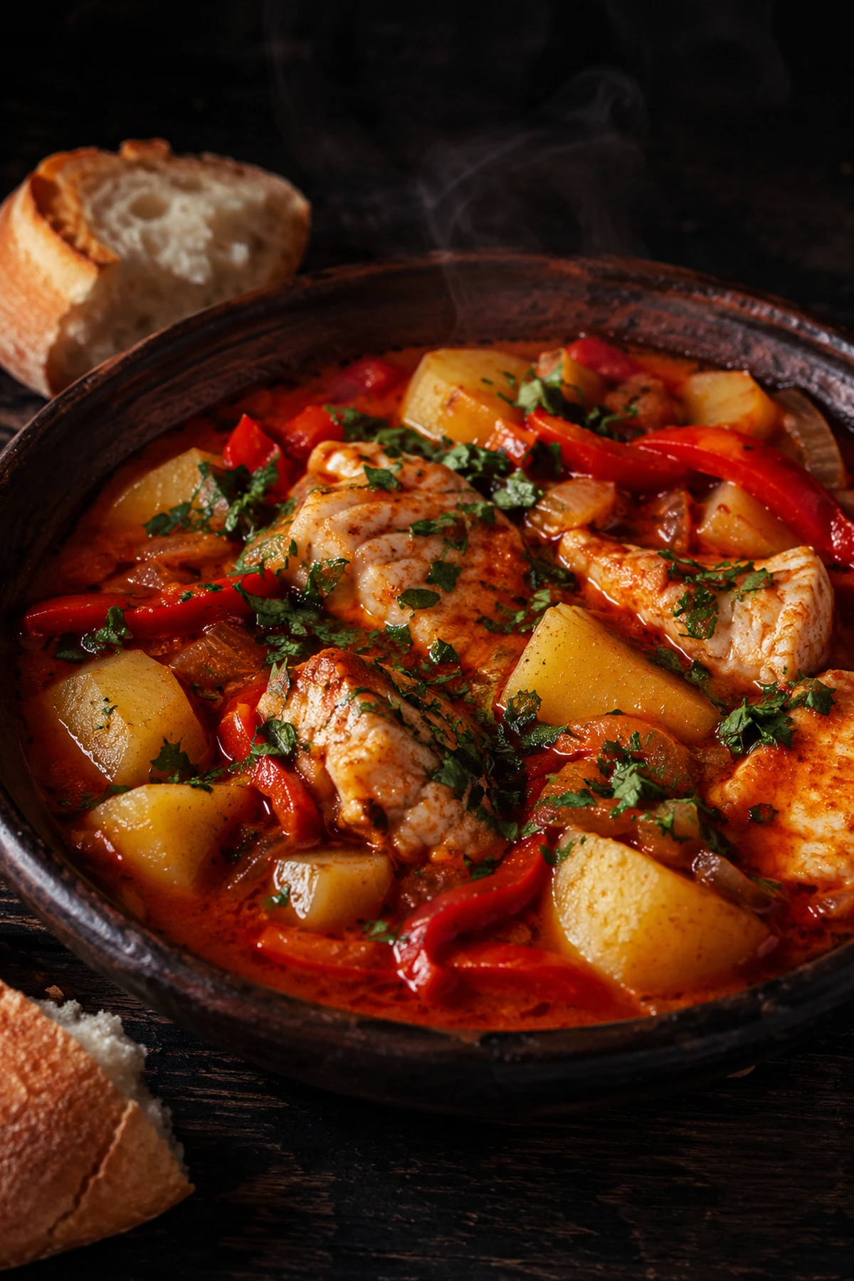 Balkan River Fish Paprikash with Potatoes and Peppers 🐟✨